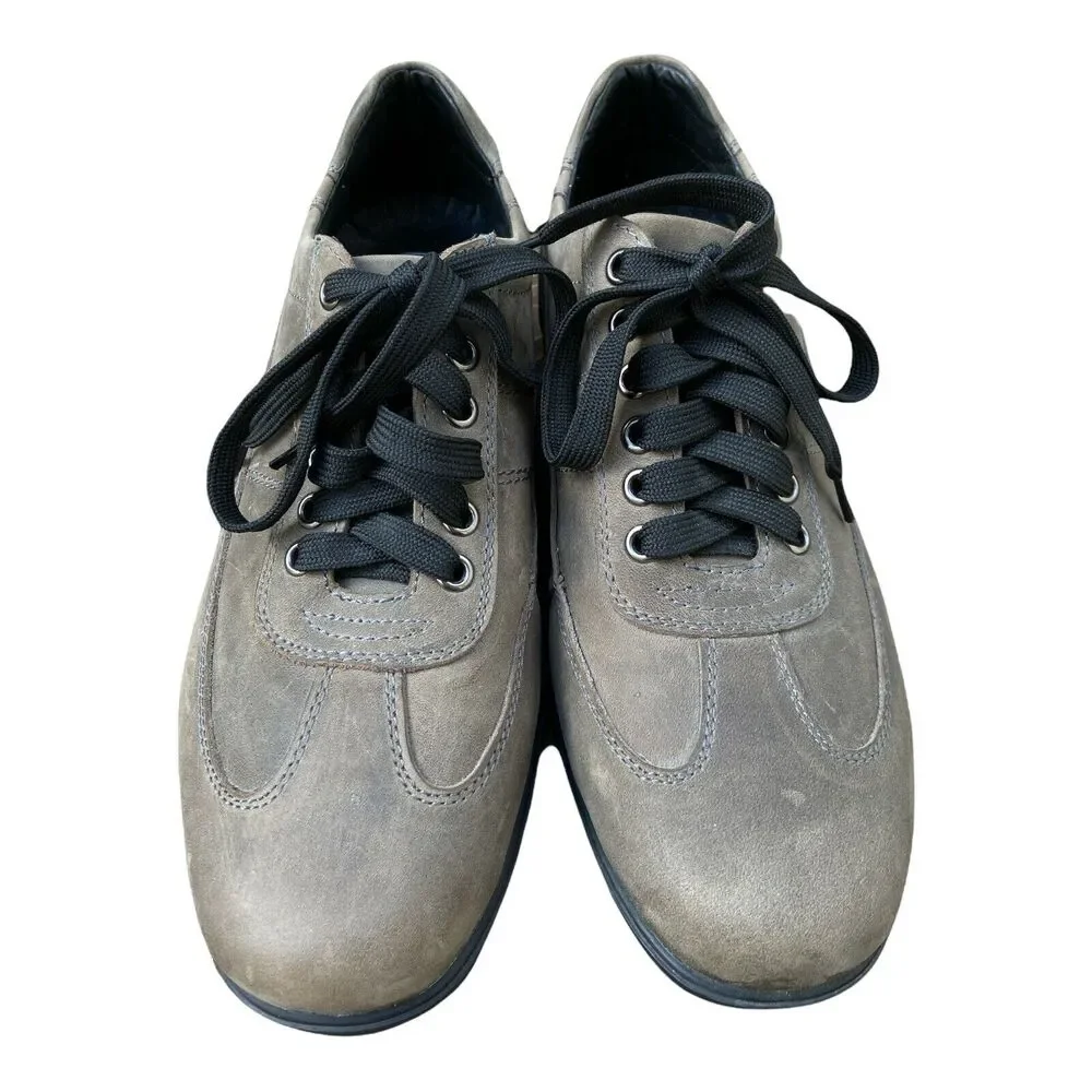 GDEFY Versoshock Trampoline Technology Olive Green Men's Leather Sneakers 8